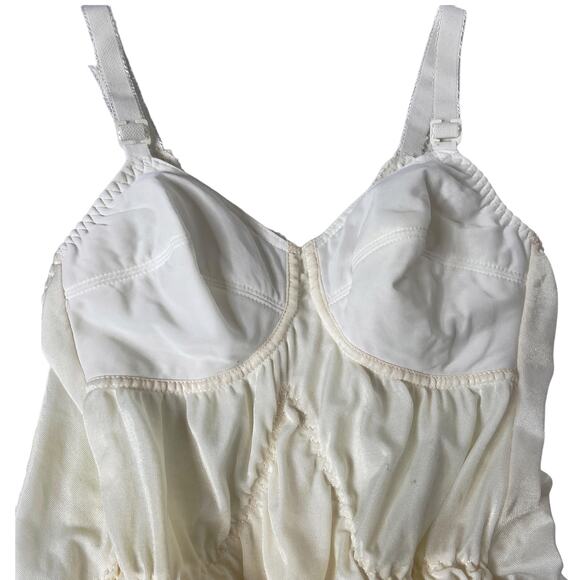 Vintage Bodysuit Shapewear‎ Milady Size 36C Ivory White Lightly Padded - Picture 4 of 14